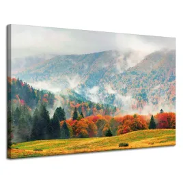 obraz-na-plotnie-gora-lasy-laki-chmury-przyroda-120x80-cm