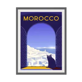 plakat-panstwa-maroko-40x50-cm-ramka-szara