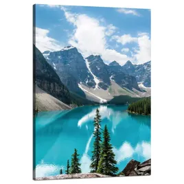 obraz-na-plotnie-przyroda-gory-las-blekitna-woda-80x120-cm