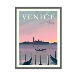 plakat-miasta-wenecja-gondola-24x30-ramka-szara-wlochy-europa-gondola