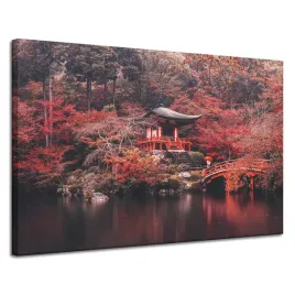 obraz-na-plotnie-drzewa-kolorowe-japonski-styl-spokoj-120x80-cm