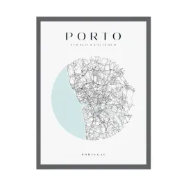 plakat-mapa-miasta-porto-kolo-24x30-cm-ramka-szara