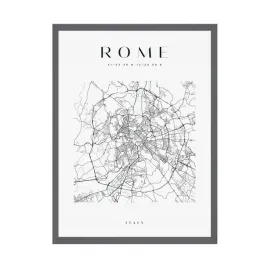 plakat-mapa-miasta-rzym-kwadrat-24x30-ramka-szara
