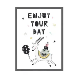 plakat-urodzinowy-enjoy-your-day-24x30-ramka-szara