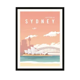plakat-miasta-sydney-opera-40x50-cm-ramka-czarna