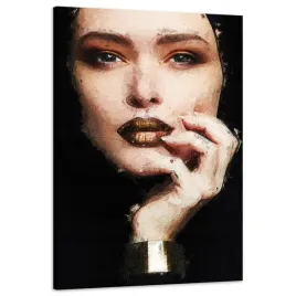 obraz-na-plotnie-biala-twarz-kobiety-zamyslona-sztuka-60x90-cm