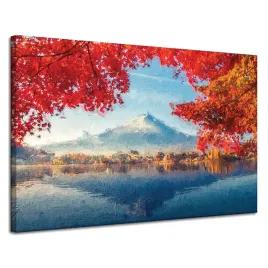 obraz-na-plotnie-kolorowe-liscie-miasteczko-gora-woda-120x80-cm