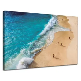 obraz-na-plotnie-ludzie-na-plazy-zabawa-wakacje-slonce-woda-120x80-cm