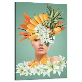 obraz-na-plotnie-kwiatowa-korona-piekna-kobieta-60x90-cm-idealny-na-prezent