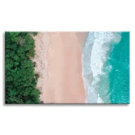 obraz-na-plotnie-drzewa-woda-brzeg-ocean-fale-120x80-cm-idealny-na-prezent
