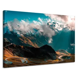 obraz-na-plotnie-gory-sniezne-szczyty-chmury-przyroda-120x80-cm