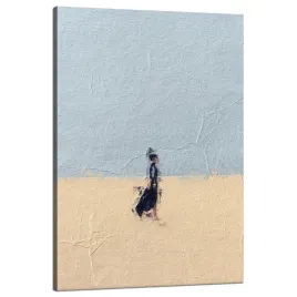 obraz-na-plotnie-abstrakcja-kobieta-na-piasku-sztuka-80x120-cm