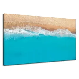 obraz-na-plotnie-plaza-woda-fale-blekit-120x70-cm-idealny-na-prezent