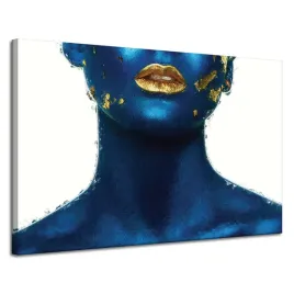 obraz-na-plotnie-sztuka-pomalowana-kobieta-zlote-usta-120x80-cm