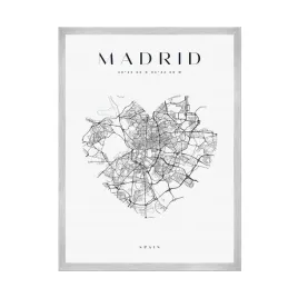 plakat-mapa-miasta-madryt-serce-24x30-ramka-srebrna