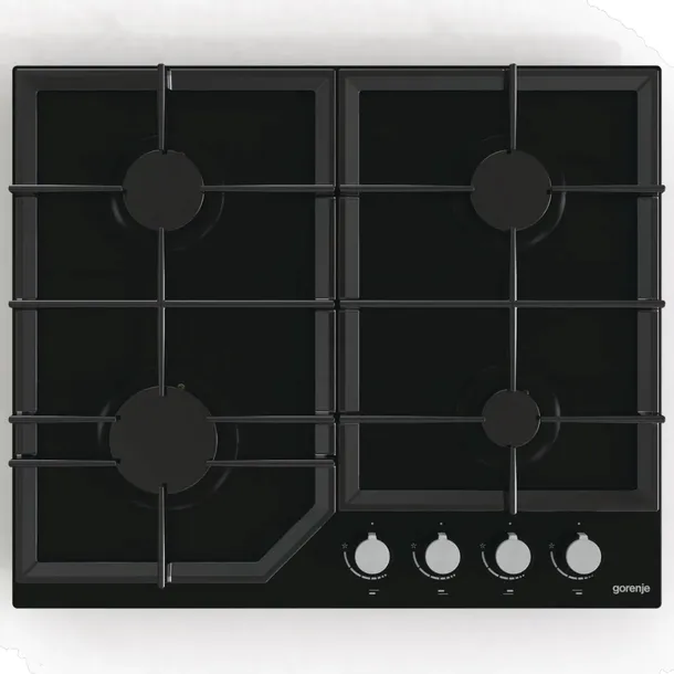 Płyta GORENJE GT641KB Czarna Szkło Gazowa Zapalarka Żeliwne 60 cm