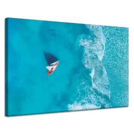 obraz-na-plotnie-zaglowka-woda-ocean-fale-120x80-cm-idealny-na-prezent