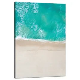 obraz-na-plotnie-woda-plaza-fale-slonce-80x120-cm-idealny-na-prezent