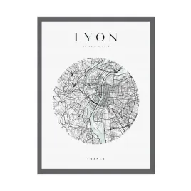 plakat-mapa-miasta-lyon-kolo-40x50-ramka-szara