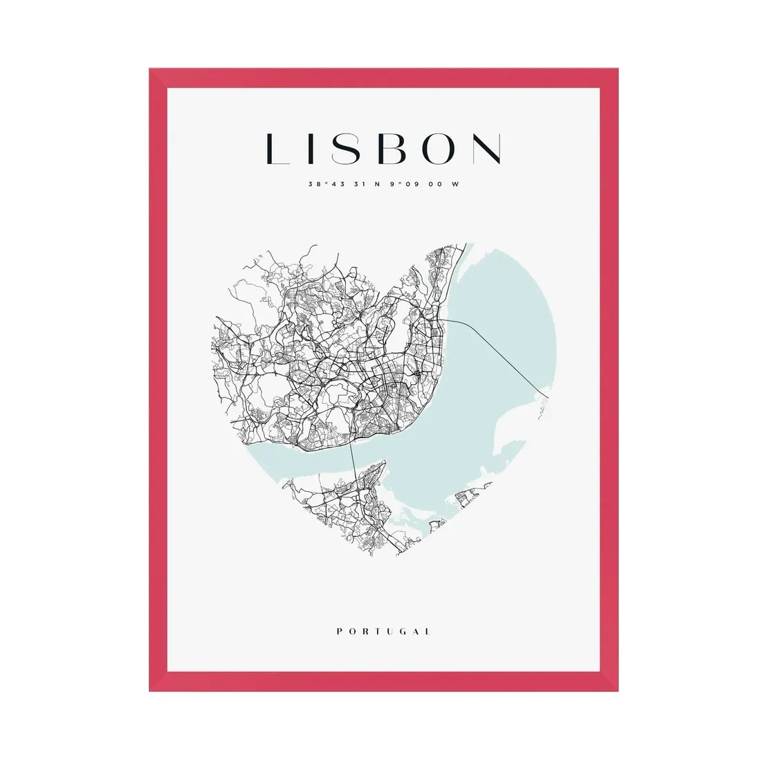 plakat-map-miast-lisbona-serce-24x30-ramka-amarant