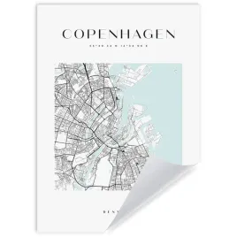 plakat-mapa-miasta-kopenhaga-kwadrat-21x297-cm