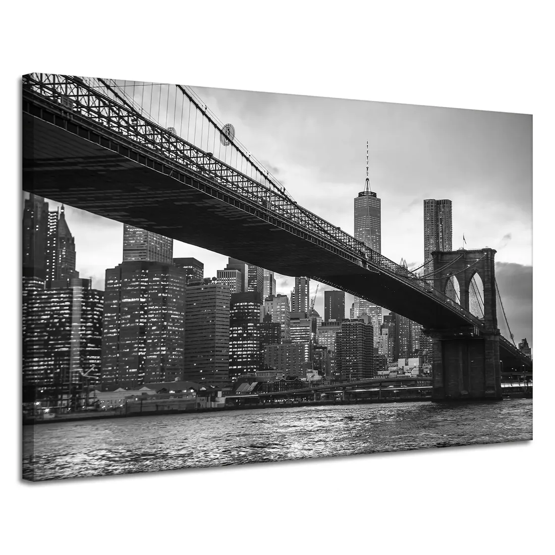obraz-na-plotnie-manhattan-most-czarno-biale120x80-stan-nowy