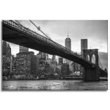 obraz-na-plotnie-manhattan-most-czarno-biale120x80-stan-nowy