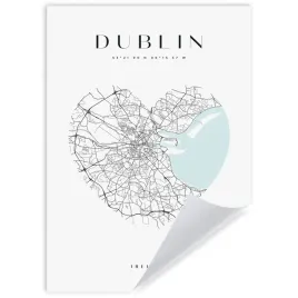 plakat-mapa-miasta-dublin-irlandia-serce-21x297