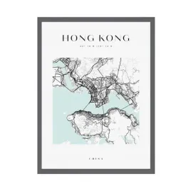 plakat-mapa-miasta-hong-kong-kwadrat-24x30-szara