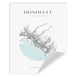 plakat-mapa-miasta-honolulu-kolo-24x30-cm