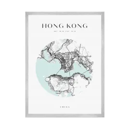 plakat-mapa-miasta-hong-kong-kolo-40x50-cm-srebrna