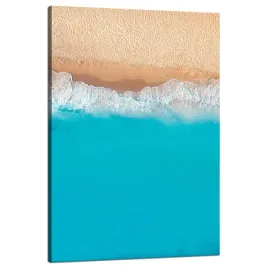 obraz-na-plotnie-plaza-woda-fale-blekit-80x120-cm-idealny-na-prezent
