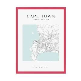 plakat-mapa-miasta-cape-town-kwadrat-24x30-amarant