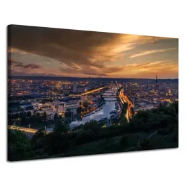 obraz-na-plotnie-architektura-rouen-wieczor-120x80