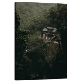 obraz-na-plotnie-natura-dom-na-zboczu-gory-40x60