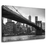 obraz-na-plotnie-manhattan-most-czarno-biale-70x50