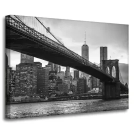 obraz-na-plotnie-manhattan-most-czarno-biale-70x50