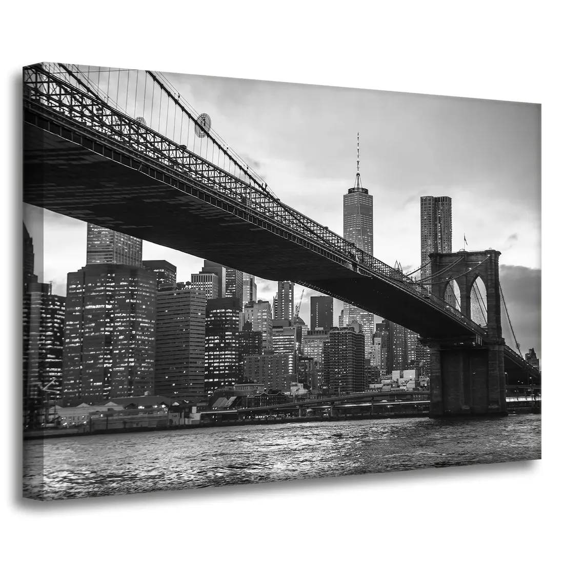 obraz-na-plotnie-manhattan-most-czarno-biale-70x50-stan-nowy