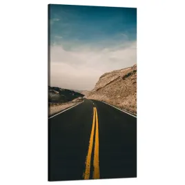 obraz-na-plotnie-natura-droga-zolte-pasy-60x120-cm