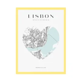 plakat-mapa-miasta-lisbona-serce-24x30-ramka-zolta