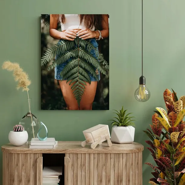 obraz-na-plotnie-botanika-kobieta-z-lisciem-40x60-sposob-wykonania-druk-cyfrowy
