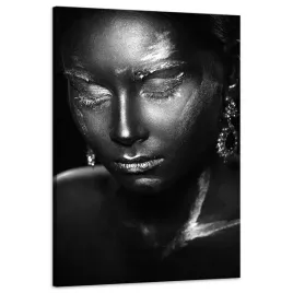 obraz-na-plotnie-kobieta-zamyslona-sztuka-czern-60x90-cm-idealny-na-prezent