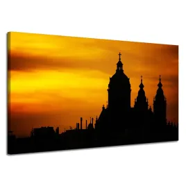 obraz-na-plotnie-architektura-zachod-slonca-120x70