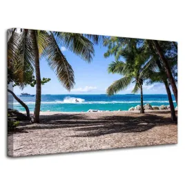 obraz-na-plotnie-natura-ocean-palmy-plaza-80x50-cm