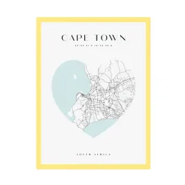 plakat-mapa-miasta-cape-town-serce-40x50-cm-zolta