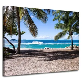 obraz-na-plotnie-natura-ocean-palmy-plaza-100x80