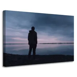 obraz-na-plotnie-natura-jezioro-zachod-90x60-cm