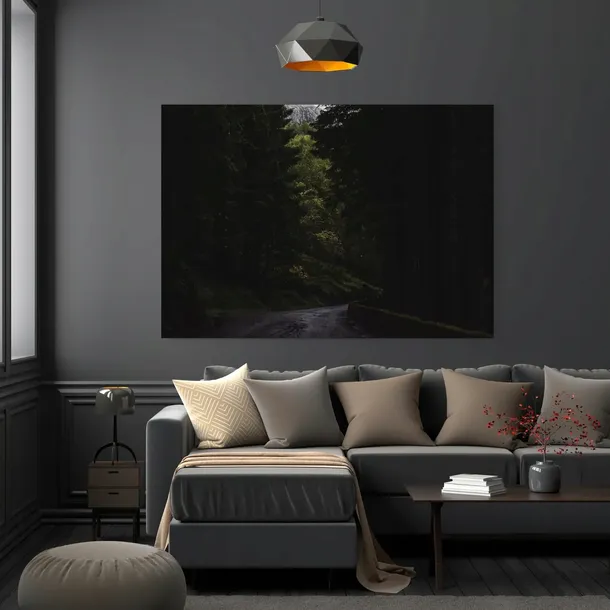 obraz-na-plotnie-natura-droga-mrok-strach-120x40-format-poziomy