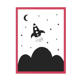 plakat-dzieciece-rakieta-24x30-cm-ramka-amarant
