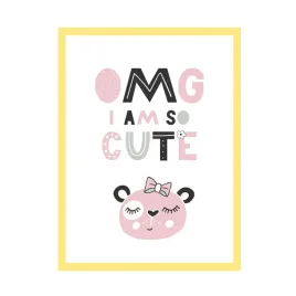 plakat-dzieciece-omg-i-am-so-cute-40x50-rama-zolta